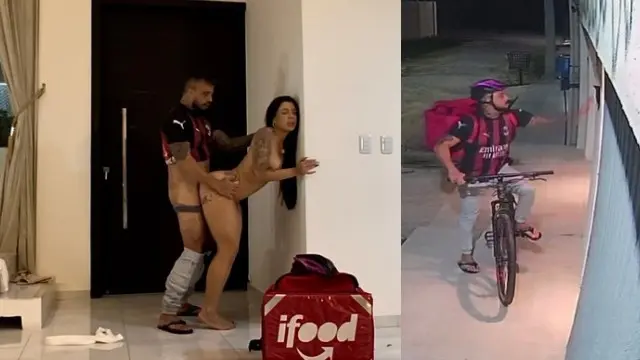 Morena gostosa transando com entregador até levar gozada